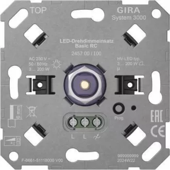 Gira LED rotējošais dimmera ievietnis Basic RC System 3000 245700