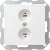 Gira skaļruņu rozetes ieliktnis System 55, Standard 55, E2, Event, Event Klar, Event Opak, Esprit, ClassiX tīri balts (040203)