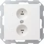 Gira skaļruņu rozetes ieliktnis System 55, Standard 55, E2, Event, Event Klar, Event Opak, Esprit, ClassiX tīri balts (040203)