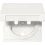 Gira SCHUKO kontaktligzda ar veramo vāciņu, tīri balta, modelis 492227