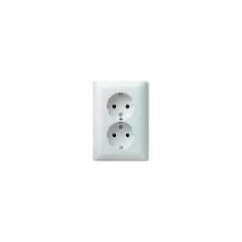 Gira Standard 55 rāmis divvietīgai Schuko kontaktligzdai, tīri balts zīdains matēts (0780 04)