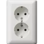 Gira Standard 55 dubultā SCHUKO kontaktligzda tīri baltā matētā (078804)