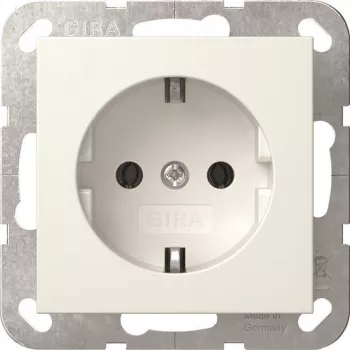 Gira System 55 SCHUKO kontaktligzda, tīri balta, ierīkojama, 16 A 446603