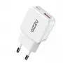 Gizzu 2-Port 30W GaN sienas lādētājs USB-C PD + USB-A QC balts