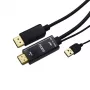 Gizzu 4K HDMI uz DisplayPort aktīvais pārveidotāja kabelis 1,8 m melns