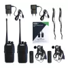 Gizzu Patrol Walkie Talkie komplekts PMR446 8 kanālu divvirzienu radio ar VOX, Scan, lukturīti – Melns/Oranžs (2 gab.)