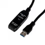 Gizzu USB 3.0 aktīvais pagarinātājkabelis 5m - Melns