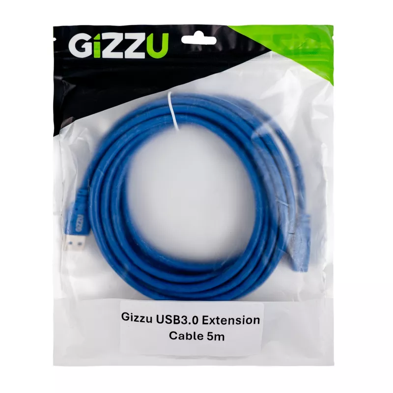 Gizzu USB 3.0 pagarinātājs 5m - zils