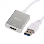 Gizzu USB 3.0 uz HDMI adapteris - Full HD 1080p video izvade, melns