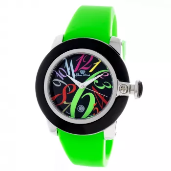 GLAM ROCK Women's Miami Beach Chronograph Watch GR32038 - 44mm nerūsējošā tērauda korpuss, balta silikona siksniņa, Šveces kvarcs