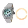 GLAM ROCK Sieviešu pulkstenis GR32050 44mm Šveices kvarca hronogrāfs balta silikona siksniņa