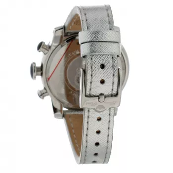 GLAM ROCK Women's Watch GR32116 (44mm) - Swiss Quartz, Stainless Steel, Black Silicone Strap