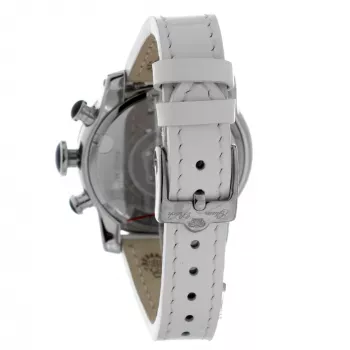 GLAM ROCK Sieviešu pulkstenis GR32153 44mm Šveices kvarcs Balts Mother of Pearl ciparnīca Balta ādas siksniņa