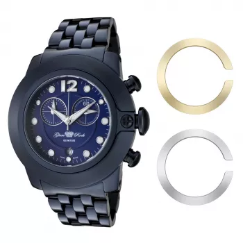 GLAM ROCK Sieviešu pulkstenis GR32161 (44mm) - Balts keramikas korpuss, Šveices kvarcs
