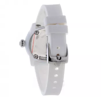 GLAM ROCK sieviešu pulkstenis GR64005 (40mm) – Šveices kvarcs, balts keramikas ietvars, silikona siksniņa