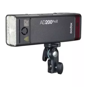 Godox AD200Pro II Pocket Flash Kit ar Bare Bulb un Fresnel galvu, 200Ws, TTL/HSS, 2.4GHz X sistēma