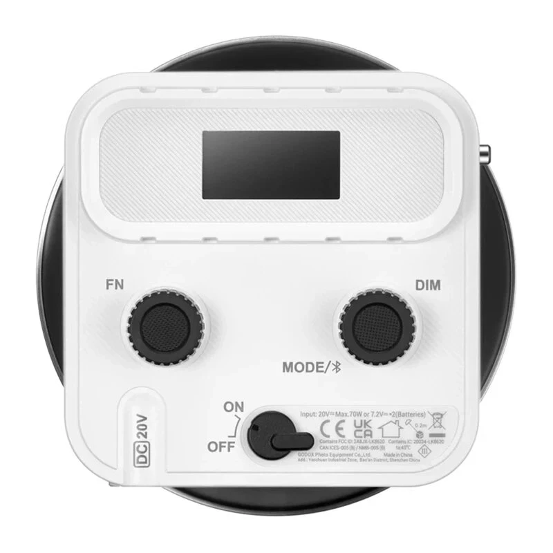 Godox ML60II Bi-Color LED video apgaismojuma komplekts (60W, 2800K-6500K, CRI 96+, TLCI 97+, lietotnes vadība, NP-F akumulatora opcija)
