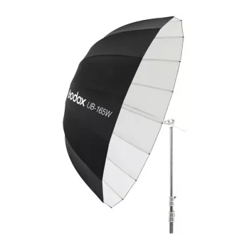 GODOX UB-165W 165cm paraboliskā atstarojošā lietussargs ar 16 sudraba ribām un pārnēsāšanas somu