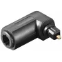 Goobay 11925 Toslink Digital Audio Adapter 90° Angled Optical Audio Adapter Female to Male Black