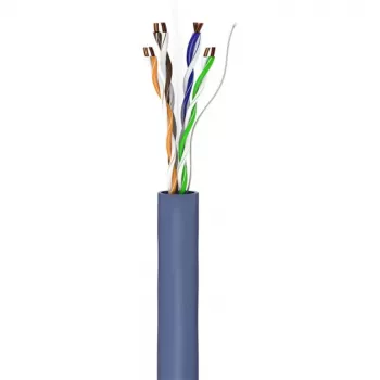Goobay Cat 6a U/UTP tīkla kabelis, 305 m, masīvs varš, AWG 23, LSZH, zils (96097)