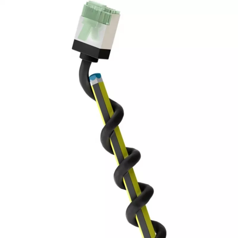 Goobay CAT 8.1 Ultraflexible Slim U/FTP tīkla kabelis, RJ45, melns, 0,5 m, 40 Gbit/s 74356