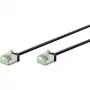 Goobay CAT 8.1 Ultraflexible Slim U/FTP tīkla kabelis, RJ45, melns, 0,5 m, 40 Gbit/s 74356