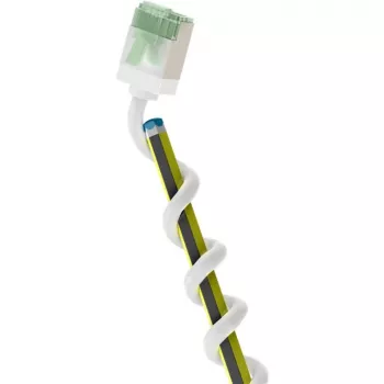 Goobay Ultraflexible CAT 8.1 Slim U/FTP komutācijas kabelis, 0,5 m, balts, īpaši īsi savienotāji, 40 Gbps 74359