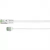 Goobay Ultraflexible CAT 8.1 Slim U/FTP komutācijas kabelis, 0,5 m, balts, īpaši īsi savienotāji, 40 Gbps 74359