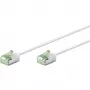 Goobay Ultraflexible CAT 8.1 Slim U/FTP komutācijas kabelis, 0,5 m, balts, īpaši īsi savienotāji, 40 Gbps 74359