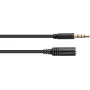 Good Connections 3.5mm 4-polu TRRS audio pagarinājuma kabelis, vīrišķais uz sievišķo, 1,5m, melns AS-35V4B15