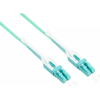 Good Connections OM3 Duplex LC/LC Uniboot optiskais patch kabelis, 50/125µm, LSZH, Aqua, 5m LW-U805LC3
