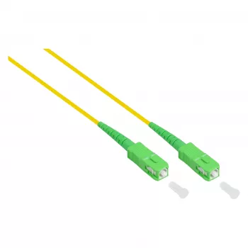 Good Connections OS2 vienmodas 9/125µm SC/SC simpleksais optiskais šķiedras kabelis, LSZH, Dzeltens, 15m