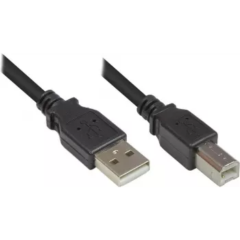 Good Connections USB 2.0 kabelis Type A uz Type B - Melns - 0,5m