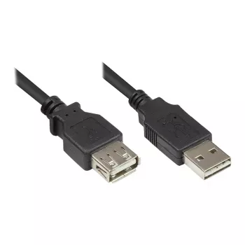 Good Connections USB 2.0 pagarinātājs EASY A vīrietis uz A sieviete, melns, 0.5 m