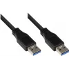 Good Connections USB 3.0 kabelis, Type-A male uz Type-A male, melns, 0,5 m 2712-S005