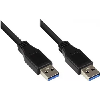 Good Connections USB 3.0 kabelis, Type-A male uz Type-A male, melns, 0,5 m 2712-S005