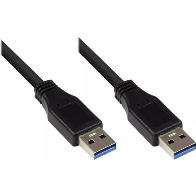 Good Connections USB 3.0 kabelis, Type-A male uz Type-A male, melns, 0,5 m 2712-S005