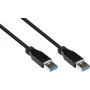 Good Connections USB 3.0 kabelis, Type-A male uz Type-A male, melns, 0,5 m 2712-S005