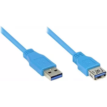Good Connections USB 3.0 pagarinājuma kabelis Type-A tēviņš uz Type-A mātīte, zils, 1,8 m 2711-B02