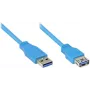 Good Connections USB 3.0 pagarinājuma kabelis Type-A tēviņš uz Type-A mātīte, zils, 1,8 m 2711-B02