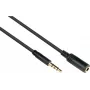 GoodConnections 3.5mm 4-polu TRRS audio pagarinājuma kabelis, vīrišķais uz sievišķo, 3m, melns AS-35V4B3