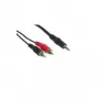 GoodConnections 3,5 mm stereo jack uz 2x RCA vīriešu audio kabelis 2,5 m melns AS-352C