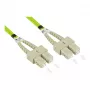 GoodConnections Alcasa LW-815SC5 optiskās šķiedras savienojuma kabelis 15 m LSZH OM5 Duplex SC/SC zaļš