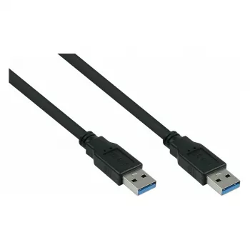 GoodConnections Alcasa UK30P-AA-030S USB 3.2 Gen 1 kabelis – USB-A uz USB-A, 3 m, melns