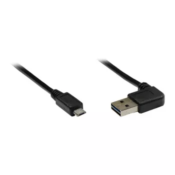 GoodConnections Alcasa USB 2.0 A uz Micro-B kabelis 2m, leņķa, zeltīti kontakti