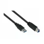 GoodConnections Alcasa USB 3.2 Gen 1 kabelis A uz B, 1,8 m, melns