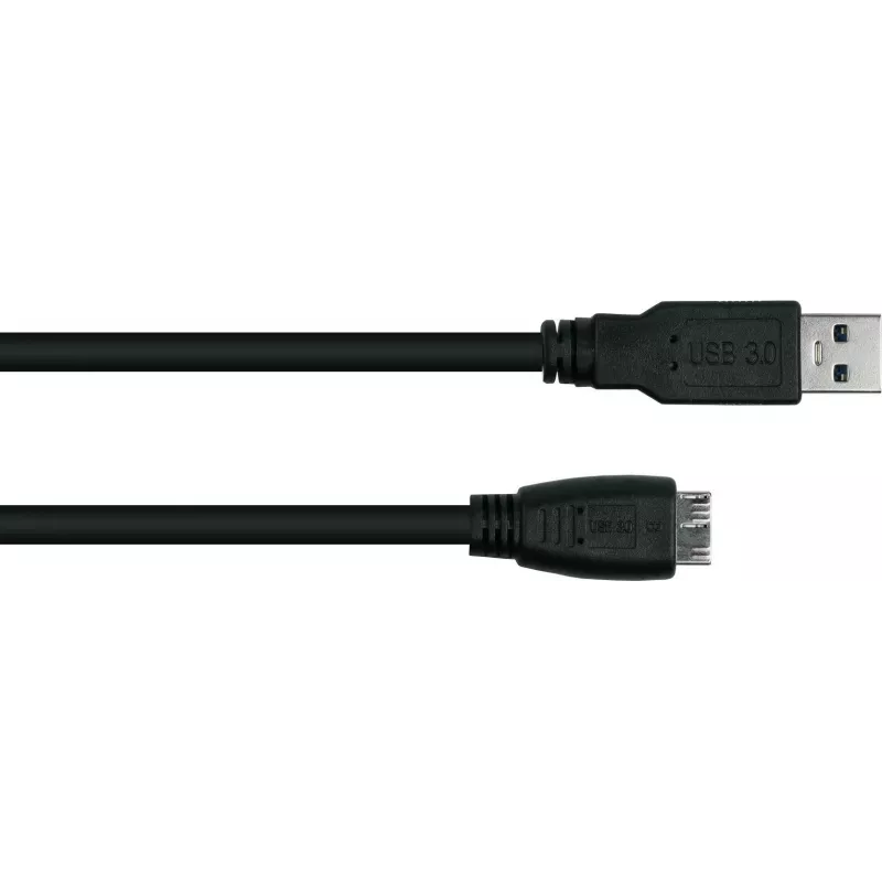 GoodConnections Alcasa USB 3.2 Gen 1 kabelis, USB-A uz Micro-B, 3 m, melns UK30P-AMB-030S