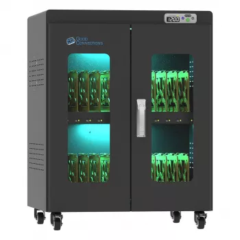 GoodConnections ANTARES PRO N24C Notebook uzlādes skapis līdz 15.6 collu klēpjdatoriem, USB-C 65W PD 3.0, UVC dezinfekcija, melns
