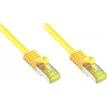 GoodConnections Cat.7 RJ45 Plākstera Kabelis - 25m, Dzeltens, S/FTP PiMF, Bez Halogēna, 600MHz (8070R-250Y)