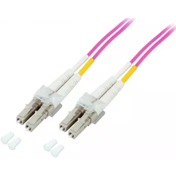 GoodConnections LC/LC Duplex OM4 daudzmodu optiskās šķiedras savienojuma kabelis, 2 m, Aqua, LSZH LW-802LC4